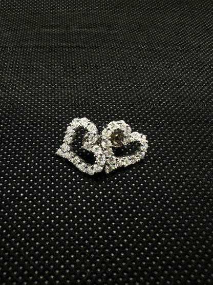 Big Heart .925 Sterling Silver Moissanite Earrings