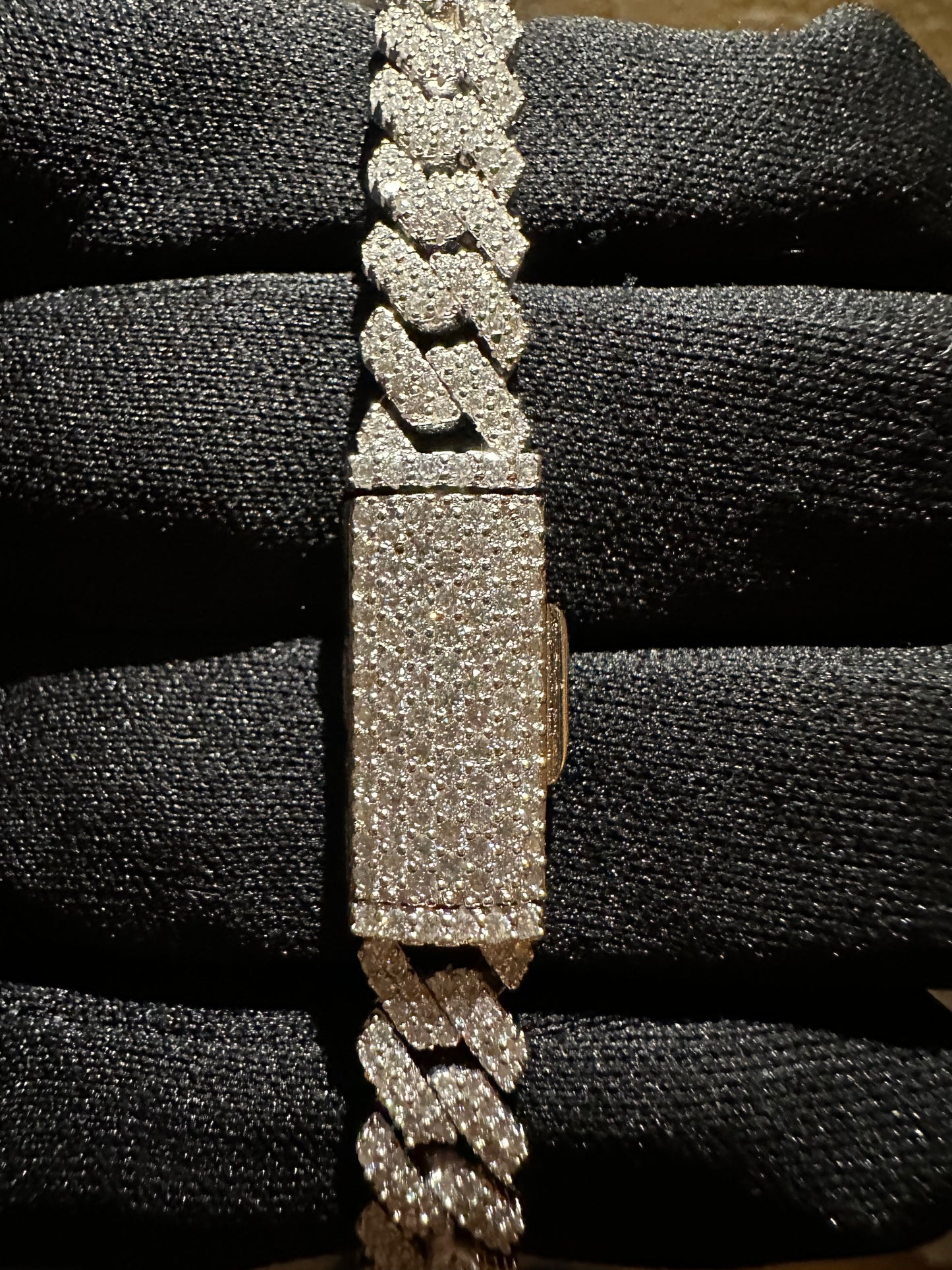 8mm .925 Silver & Moissanite Cuban Link Chain/Bracelet