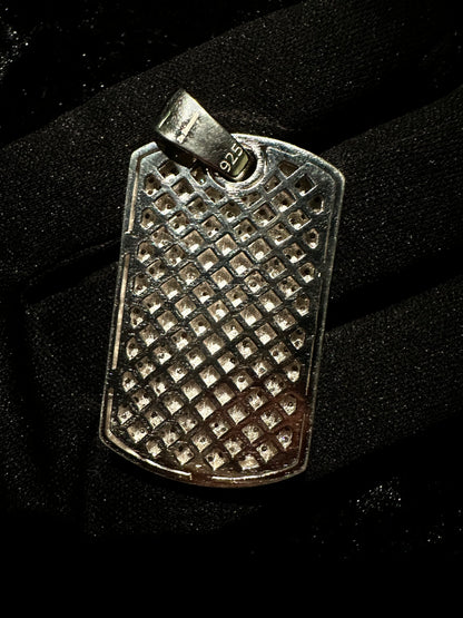 Iced Out Moissanite Dog Tag