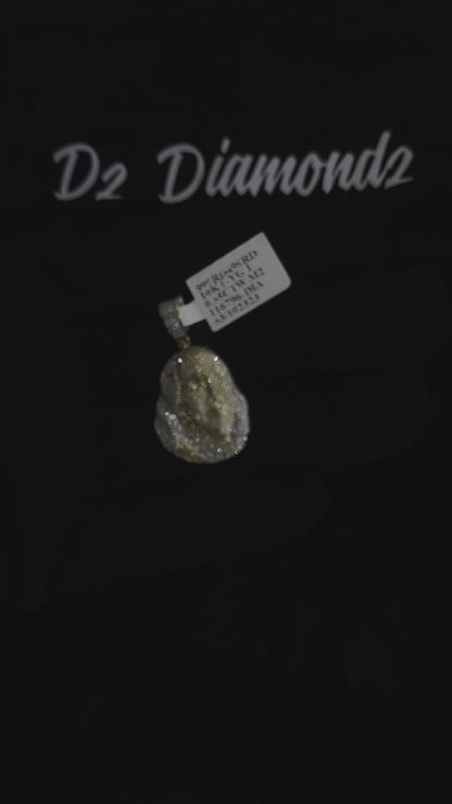 Two Tone Ben Franklin .55cttw Diamond 10K Gold Pendant