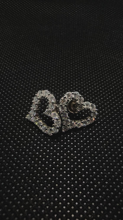 Big Heart .925 Sterling Silver Moissanite Earrings