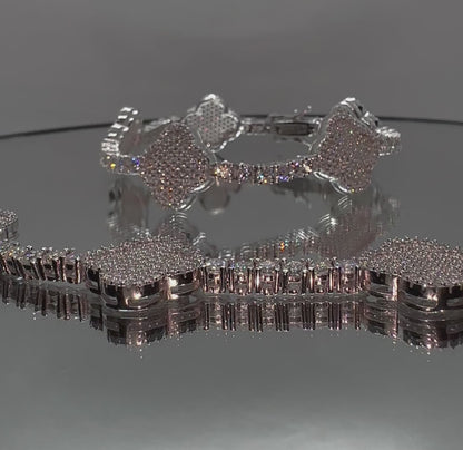 Iced Clover 3mm Tennis Bracelet