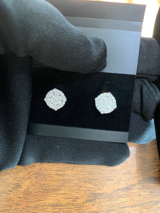 HoneyComb .925 Sterling Silver Moissanite Earrings