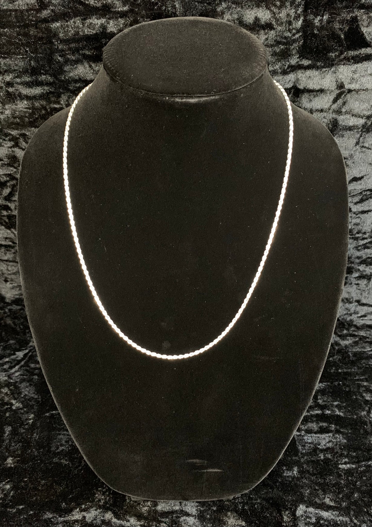 SOLID .925 Sterling Silver Diamond Cut Rope Chain