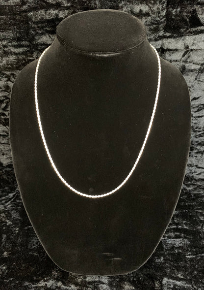 SOLID .925 Sterling Silver Diamond Cut Rope Chain